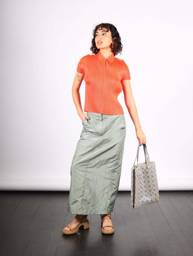 極美品　ISSEY MIYAKE 手袋 グレー/ピンク IM43AF106 Issey Miyake Prism Plus Tote - Gray Beige | Garmentory