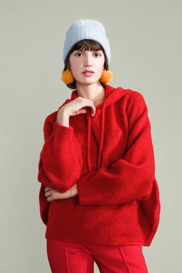 Hansel from Basel Cashmere Ribbed Beanie - Powder Blue  display picture 2
