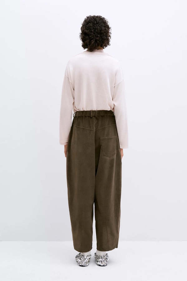 Cordera Corduroy Baggy Pants - Moss | Garmentory