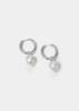 Kara Yoo Uma Hoop Earrings + Wrinkle Pearl Charms - Sterling Silver - Thumbnail 2