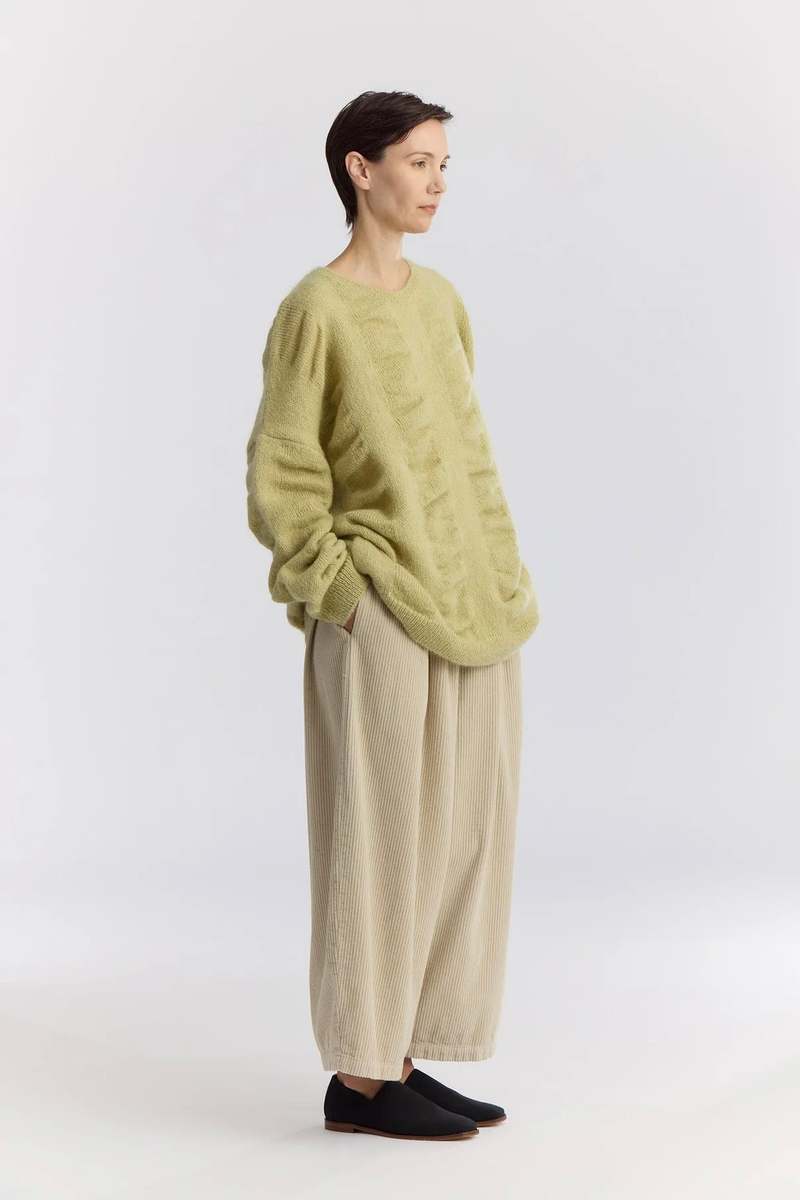 Black Crane Waterfall Sweater - Lime Black Crane Waterfall Sweater - Lime