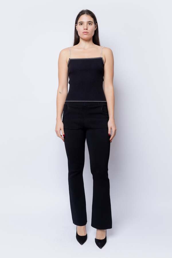 FANG Rib Tank with Rhinestone Straps | Garmentory
