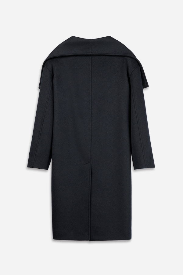Future Classics Shawl Lapel Cashmere Coat - Navy