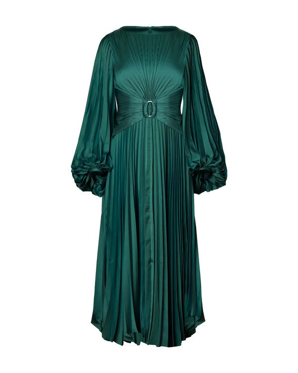 green emerald velvet dress styal Midi Dress main image 0