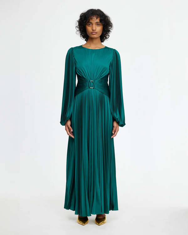 acler green dress Acler Hilder One-Shoulder Column Maxi Dress In Green - 73% Off