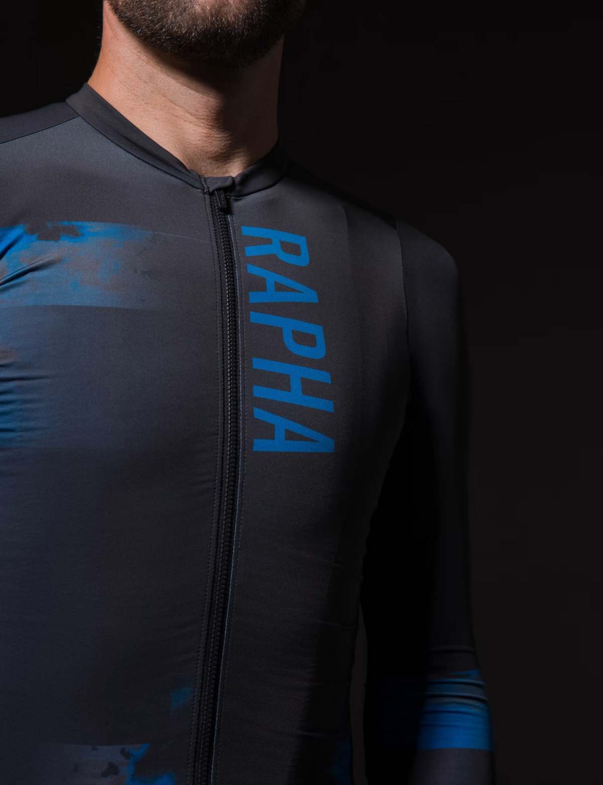 Rapha Pro Team Long Sleeve Lightweight Jersey - Anthracite/Mykonos