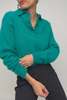 Vintage Angora Lambswool Polo Sweater - Blue Pine - Thumbnail 4