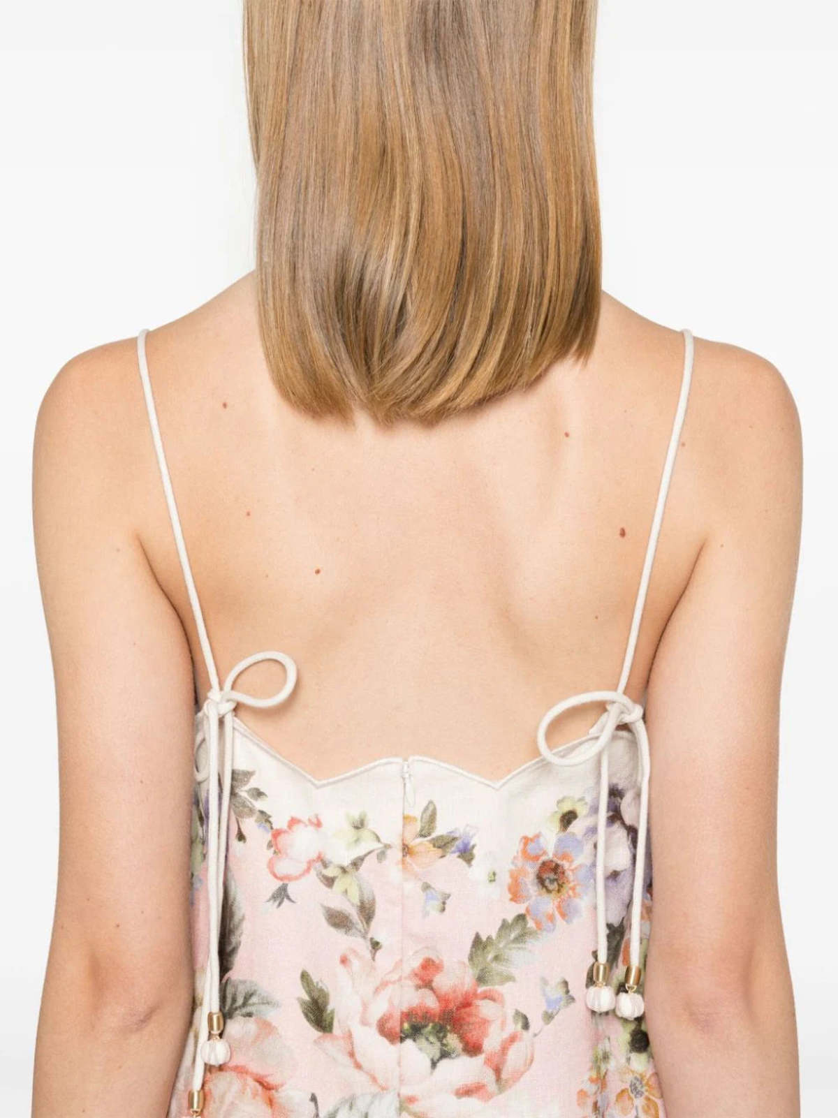 Zimmermann Acacia Scallop Mini Dress - Pink Floral | Garmentory