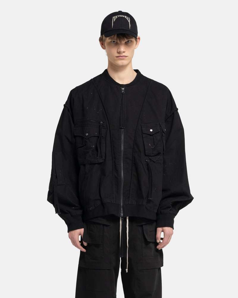 Professor.E Parachute Cargo Bomber - Washed Black | Garmentory