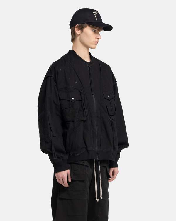 Professor.E Parachute Cargo Bomber - Washed Black | Garmentory