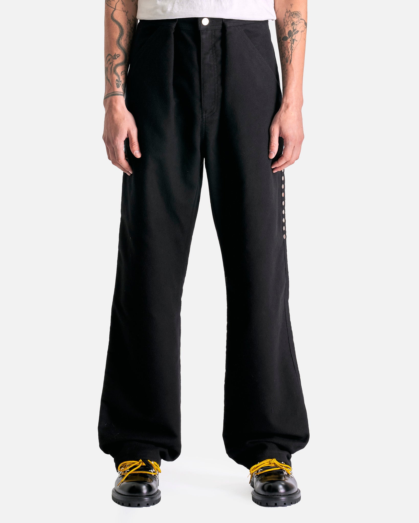 新品 NAMACHEKO KEAN TROUSER スタッズ トラウザー パンツ Kean-Trouser-in-Black-