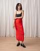 Ali Golden Thick Knit Pencil Midi Skirt - Poppy - Thumbnail 4