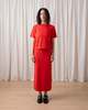 Ali Golden Thick Knit Pencil Midi Skirt - Poppy - Thumbnail 8