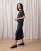 Ali Golden Thick Knit T-shirt - Charcoal - Thumbnail 5