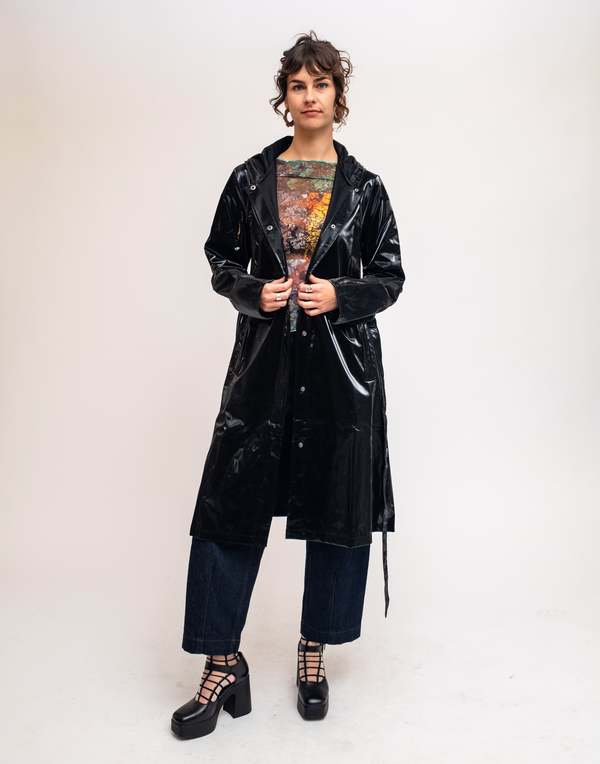 Rains A-Line Longer Jacket - Night | Garmentory