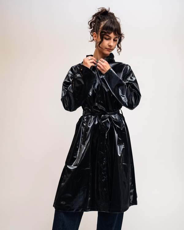 Rains A-Line Longer Jacket - Night | Garmentory
