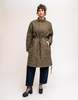 TAION Flyfront Long Down Jacket - Olive Military - Thumbnail 1