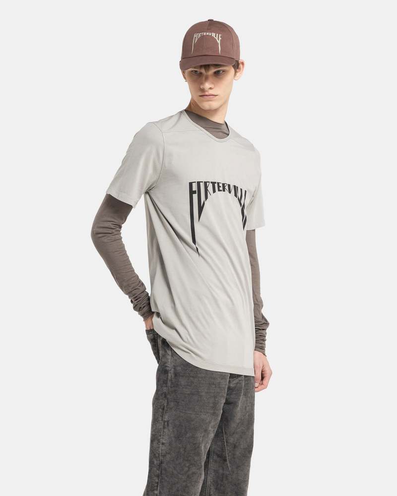Rick Owens Porterville Level T-Shirt - Pearl/Black | Garmentory