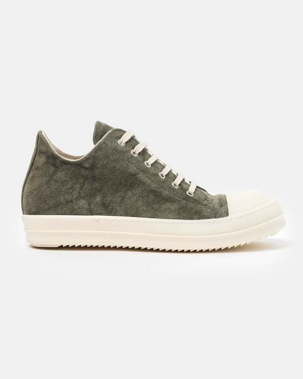 Rick Owens Scrape Low Sneakers - Sage/Milk