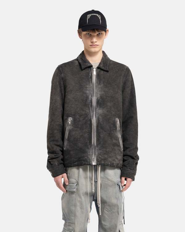 Rick Owens Zipfront Jacket - Dust | Garmentory