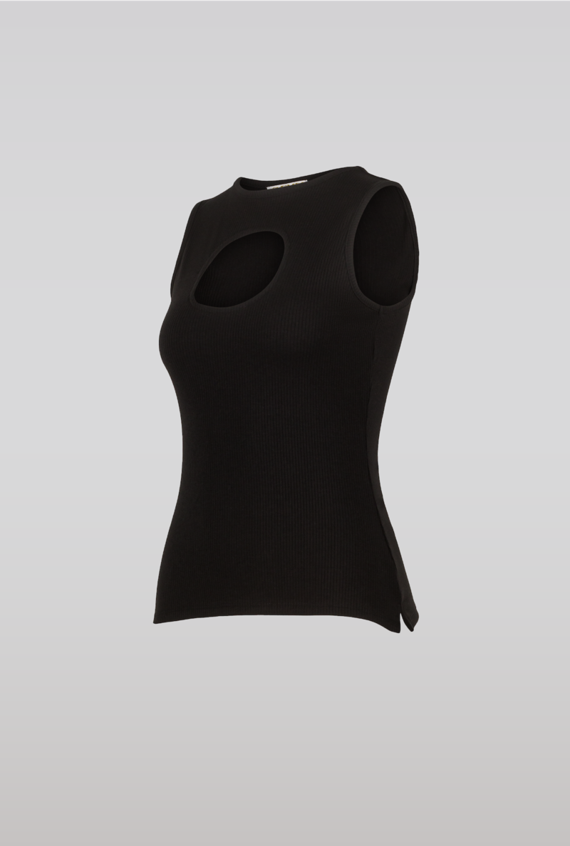 SAEMDI Milo Rib Top - Black