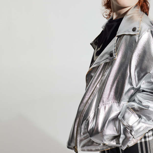 Kids Little Creative Factory Child Rock Zipped Jacket - Silver