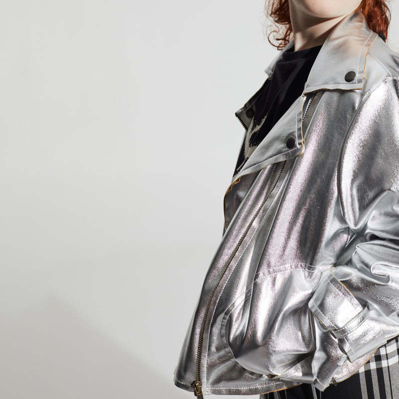 Kids Little Creative Factory Child Rock Zipped Jacket - Silver Kids Little Creative Factory Child Rock Zipped Jacket - Silver