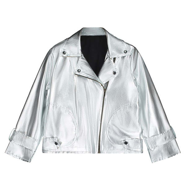 Kids Little Creative Factory Child Rock Zipped Jacket - Silver Kids Little Creative Factory Child Rock Zipped Jacket - Silver