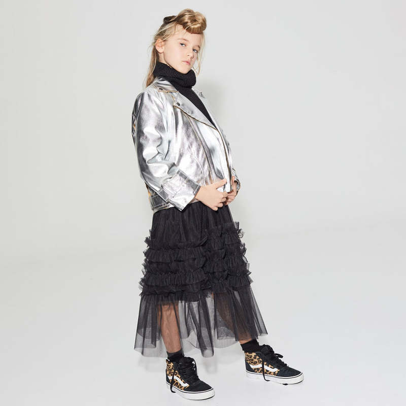 Kids Little Creative Factory Child Rock Zipped Jacket - Silver Kids Little Creative Factory Child Rock Zipped Jacket - Silver