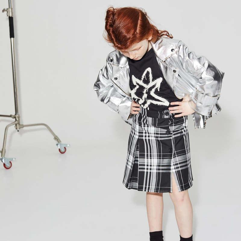 Kids Little Creative Factory Child Rock Zipped Jacket - Silver Kids Little Creative Factory Child Rock Zipped Jacket - Silver