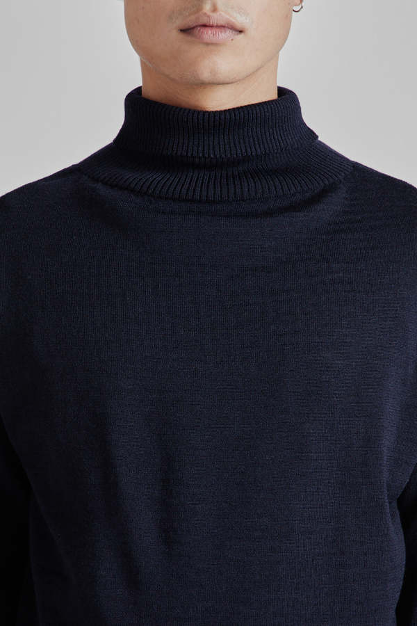 トップス ANDERSEN-ANDERSEN MARINE TURTLENECK Andersen-Andersen Marine Turtleneck - Navy Blue | Wallace