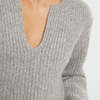 Santicler Kaya Ribbed Pure Cashmere Sweater - Granite - Thumbnail 3