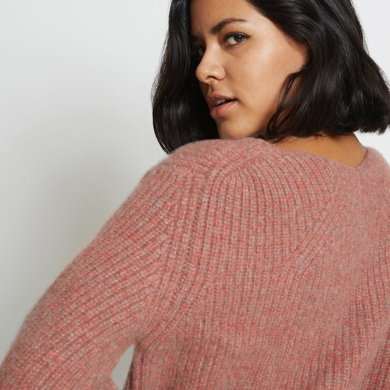 Santicler Kaya Ribbed Pure Cashmere Sweater - Red Agate