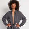Santicler Sarah Cashmere Cardigan Robe - Heather Charcoal - Thumbnail 2