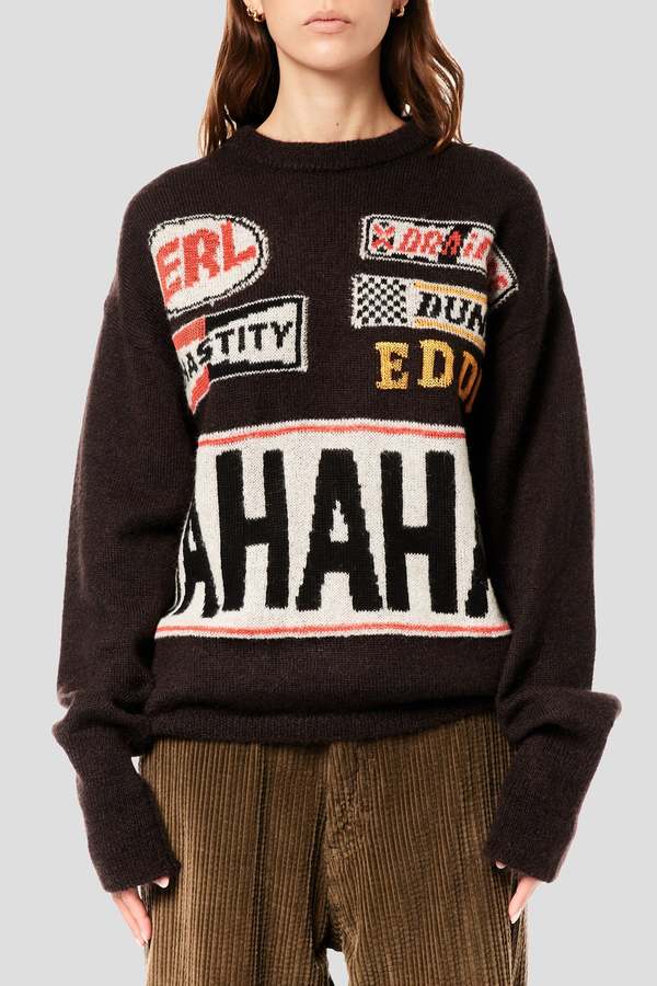 ERL Hahaha Wool Mohair Sweater | Garmentory