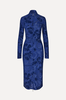 Stine Goya Gathered Long Sleeve Midi Dress - Blue - Thumbnail 4