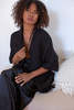 Erica Tanov Alpaca Wool Kimono Cardigan - Black - Thumbnail 1