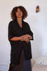 Erica Tanov Alpaca Wool Kimono Cardigan - Black - Thumbnail 4