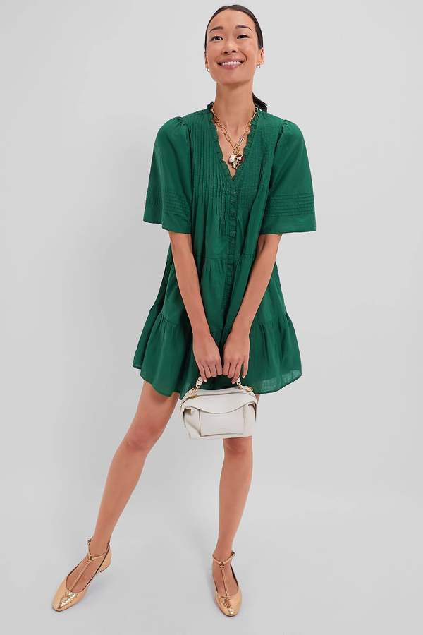 Sea NY Renata Short Sleeve Dress - Emerald | Garmentory