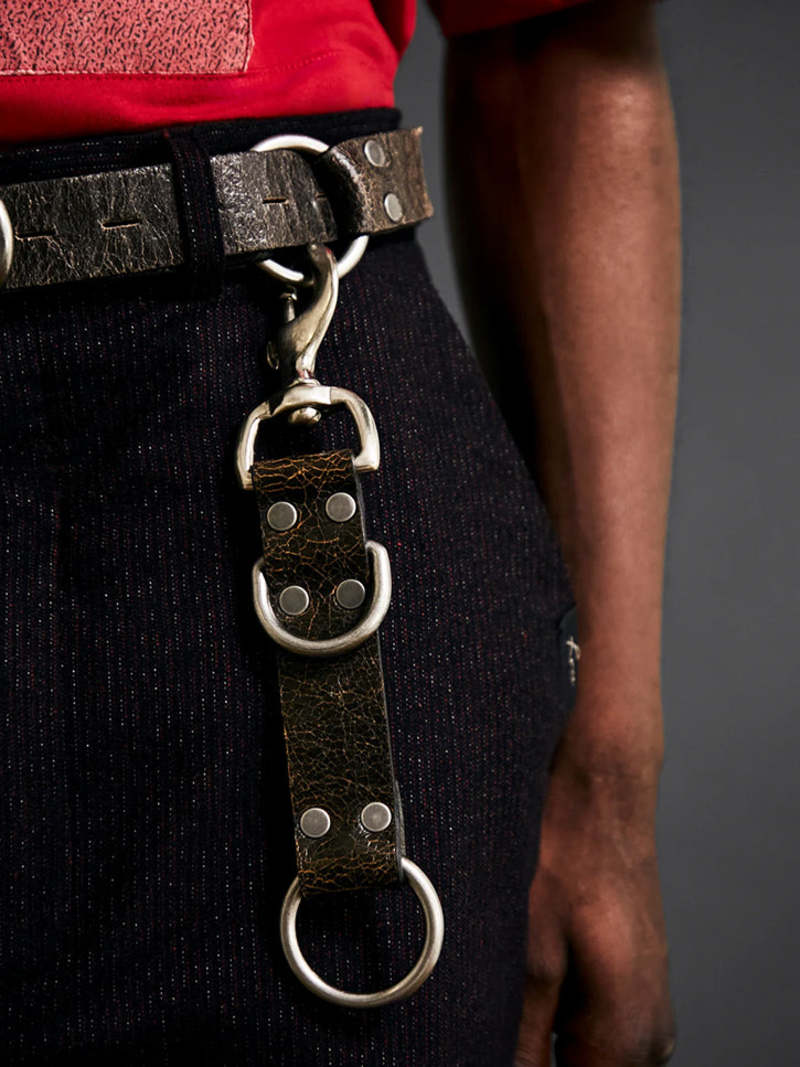 Martine Rose Bondage Keychain - Black/Yellow | Garmentory