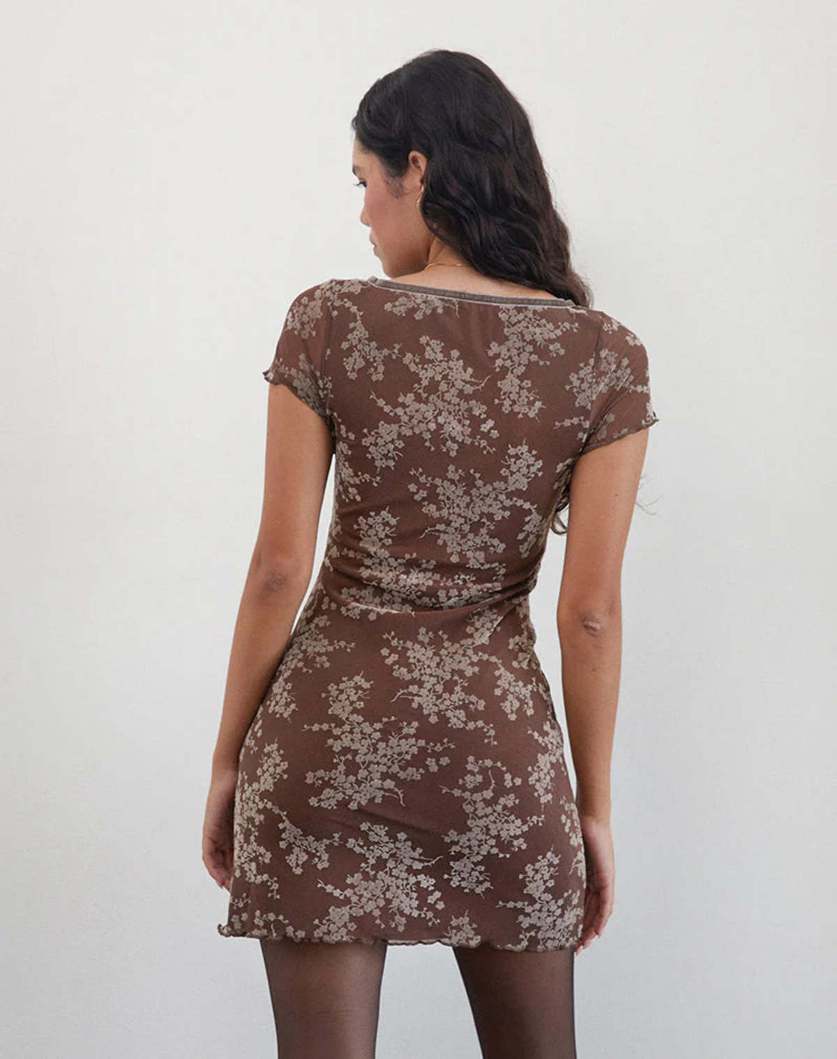 evilia mini dress Evilia Mini Dress in Purple Botanist Flock