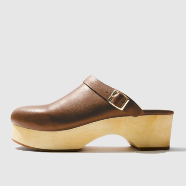 Beatrice Valenzuela Wooden Clog - Cacao