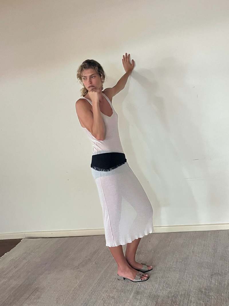 Deiji Studios Knit Singlet Dress - Off White