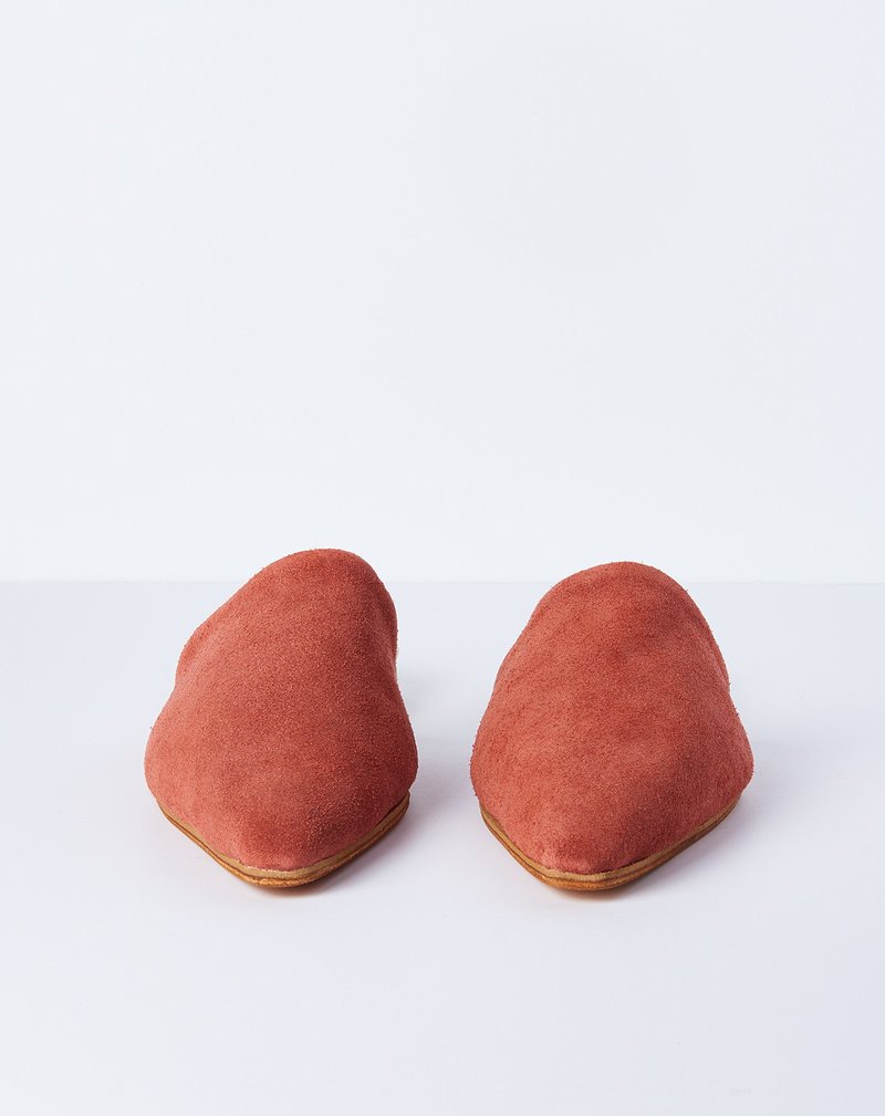 Brother Vellies Sister Mule in Burgundy Suede