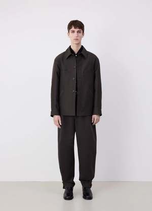 Lemaire Twisted Sleeve Workwear Jacket - Dark Brown | Garmentory
