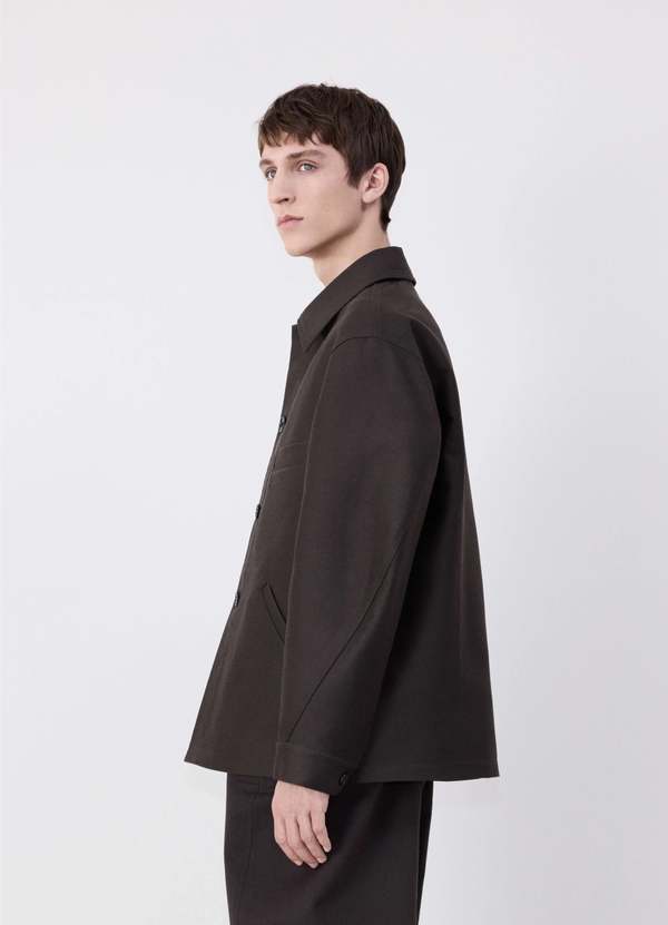 Lemaire Twisted Sleeve Workwear Jacket - Dark Brown | Garmentory