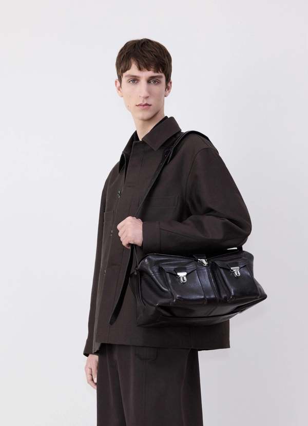 Lemaire Twisted Sleeve Workwear Jacket - Dark Brown | Garmentory