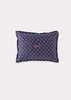 Caramel WOVEN SCATTER CUSHION 30X20CM - NAVY POSY PRINT - Thumbnail 1