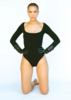 Gil Rodriguez El Tigre Long Sleeve Bodysuit - Black - Thumbnail 3