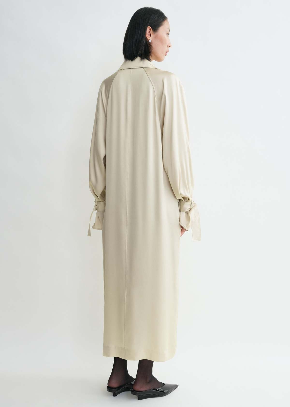 Totême Satin Trench Dress | Garmentory